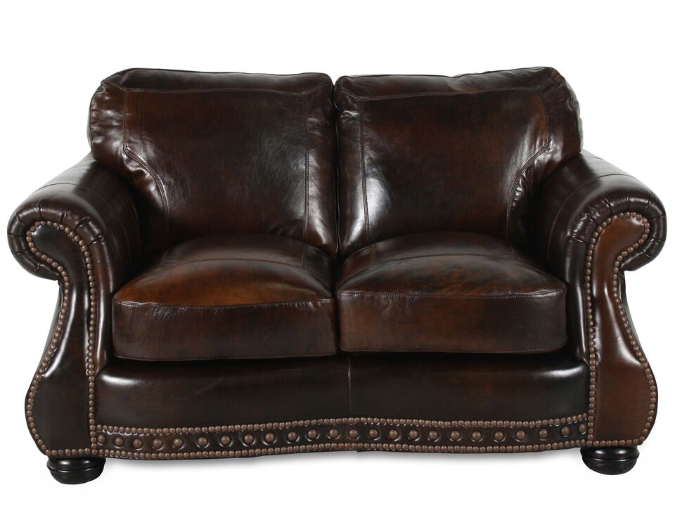 Cowboy Chesterfield Leather Loveseat